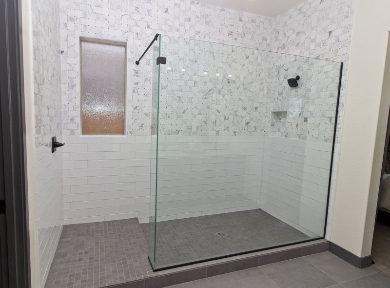 Shower with Recessed Lighting