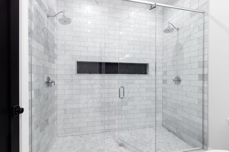 Dual Shower Heads in a Spacious Design